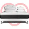 Image de Pack Prêt À Dormir 200x200 Cm Ressorts Ensachés Et Mémoire De Forme Sommier Blanc