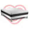 Image de Ensemble Matelas 160x200 Cm Ressorts Ensachés Et Mémoire De Forme Sommier Blanc