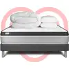 Image de Pack Prêt À Dormir 140x200 Cm Mousse Polyuréthane À Mémoire De Forme Sommier Gris