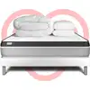 Image de Pack Prêt À Dormir 140x190 Cm Mousse Polyuréthane À Mémoire De Forme Sommier Blanc