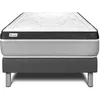 Image de Ensemble Matelas Sommier 90x190 cm - Sommier Gris (en kit) - Vital Ergo Gris