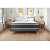 Image de Pack lit complet - Matelas 180x200 cm + Sommier tapissier à lattes (en kit) + 2 oreillers + Couette - Vital Care Gris