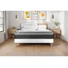 Image de Pack lit complet 140x190 cm - Matelas + Sommier Blanc (en kit) + 2 oreillers + Couette - Vital Care Blanc