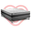 Image de Ensemble Matelas 200x200 Cm Ressorts Ensachés Et Mémoire De Forme Sommier Gris
