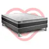 Image de Ensemble Matelas 140x200 Cm Ressorts Ensachés Et Mémoire De Forme Sommier Gris