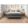 Image de Ensemble Matelas Sommier 140x200 cm - Sommier Gris (en kit) - Vital Care Gris