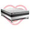 Image de Ensemble Matelas 140x190 Cm Ressorts Ensachés Et Mémoire De Forme Sommier Blanc