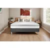 Image de Ensemble Matelas Sommier 140x190 cm - Sommier Gris (en kit) - Vital Relax Gris