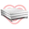 Image de Ensemble Matelas 180x200 Cm Mousse Polyuréthane À Mémoire De Forme Sommier Blanc