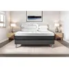 Image de Pack lit complet 200x200 cm - Matelas + Sommier Gris (en kit) + 2 oreillers + Couette - Vital Soft Gris