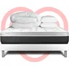 Image de Pack Prêt À Dormir 140x190 Cm Mousse Polyuréthane À Mémoire De Forme Sommier Blanc