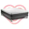 Image de Ensemble Matelas 140x200 Cm Mousse Polyuréthane À Mémoire De Forme Sommier Gris