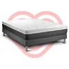 Image de Ensemble Matelas 140x190 Cm Mousse Polyuréthane À Mémoire De Forme Sommier Gris