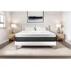 Image de Ensemble Matelas Sommier 180x200 cm - Sommier Blanc (en kit) - Vital Soft Blanc