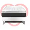 Image de Ensemble Matelas 90x200 Cm Mousse Polyuréthane À Mémoire De Forme Sommier Blanc