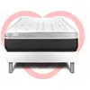 Image de Ensemble Matelas 90x190 Cm Mousse Polyuréthane À Mémoire De Forme Sommier Blanc