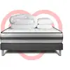 Image de Pack Prêt À Dormir 180x200 Cm Ressorts Ensachés Et Mémoire De Forme Sommier Gris