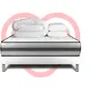 Image de Pack Prêt À Dormir 200x200 Cm Ressorts Ensachés Et Mémoire De Forme Sommier Blanc