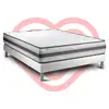 Image de Ensemble Matelas 180x200 Cm Ressorts Ensachés Et Mémoire De Forme Sommier Blanc