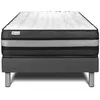 Image de Ensemble Matelas Sommier 90x190 cm - Sommier Gris (en kit) - Vital Power Zen Gris