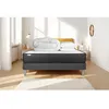 Image de Pack lit complet - Matelas 160x200 cm + Sommier tapissier à lattes (en kit) + 2 oreillers + Couette - Vitalpower Gris