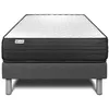 Image de Ensemble Matelas Sommier 90x190 cm - Sommier Gris (en kit) - Vitalpower Gris