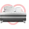 Image de Pack Prêt À Dormir 200x200 Cm Ressorts Ensachés Et Mémoire De Forme Sommier Gris