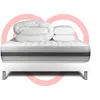 Image de Pack Prêt À Dormir 200x200 Cm Ressorts Ensachés Et Mémoire De Forme Sommier Blanc