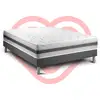 Image de Ensemble Matelas 140x190 Cm Ressorts Ensachés Et Mémoire De Forme Sommier Gris