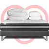 Image de Pack Prêt À Dormir 160x200 Cm Ressorts Ensachés Et Mémoire De Forme Sommier Gris