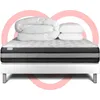 Image de Pack Prêt À Dormir 180x200 Cm Ressorts Ensachés Et Mémoire De Forme Sommier Blanc