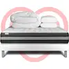 Image de Pack Prêt À Dormir 160x200 Cm Ressorts Ensachés Et Mémoire De Forme Sommier Blanc
