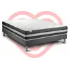 Image de Ensemble Matelas 140x190 Cm Ressorts Ensachés Et Mémoire De Forme Sommier Gris