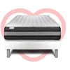 Image de Ensemble Matelas 90x200 Cm Ressorts Ensachés Et Mémoire De Forme Sommier Blanc