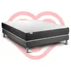 Image de Ensemble Matelas 140x190 Cm Ressorts Ensachés Sommier Gris