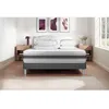 Image de Pack lit complet 140x190 cm - Matelas + Sommier Gris (en kit) + 2 oreillers + Couette - Vitalmemo Back Gris