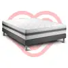 Image de Ensemble Matelas 200x200 Cm Mousse Polyuréthane À Mémoire De Forme Sommier Gris