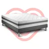 Image de Ensemble Matelas 160x200 Cm Mousse Polyuréthane À Mémoire De Forme Sommier Gris