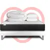Image de Pack Prêt À Dormir 200x200 Cm Mousse Polyuréthane À Mémoire De Forme Sommier Blanc