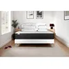 Image de Pack lit complet - Matelas 200x200 cm + Sommier tapissier à lattes (en kit) + 2 oreillers + Couette - Vitalmemo One Blanc