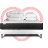 Image de Pack Prêt À Dormir 180x200 Cm Mousse Polyuréthane À Mémoire De Forme Sommier Blanc