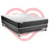Image de Ensemble Matelas 140x200 Cm Mousse Polyuréthane À Mémoire De Forme Sommier Gris