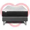 Image de Ensemble Matelas 90x200 Cm Mousse Polyuréthane À Mémoire De Forme Sommier Gris