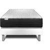 Image de Ensemble Matelas Sommier 90x190 cm - Sommier Blanc (en kit) - Vitalmemo One Blanc