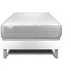 Image de Ensemble Matelas Sommier 90x190 cm - Sommier Blanc (en kit) - Vitalmemo Blanc