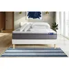 Image de Pack Prêt À Dormir Matelas Ressorts Ensachés+mémoire De Forme Actiflex Zen 200x200 + Sommier Kit Blanc + 2 Oreiller