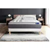 Image de Pack Prêt À Dormir Matelas Actiflex Plus 160x200 Ressorts Ensachés+mémoire De Forme + Sommier Kit Blanc + 2 Oreille