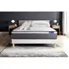 Image de Pack Prêt À Dormir Matelas Actiflex Plus 140x200 Ressorts Ensachés+mémoire De Forme + Sommier Kit Blanc + 2 Oreille