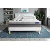 Image de Pack Prêt À Dormir Matelas Actiflex Relax Ressorts Ensachés+mémoire De Forme 180x200 + Sommier Kit Blanc + 2oreille