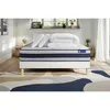 Image de Pack Prêt À Dormir Matelas Ressorts Ensachés + Mémoire De Forme Actiflex Ergo 140x200 + Sommier Kit Blanc +2oreille